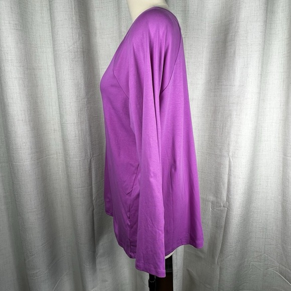 New! Lauren Ralph Lauren Lilac Purple Blouse Top Boat Neck Women's 3X Plus - Picture 4 of 11